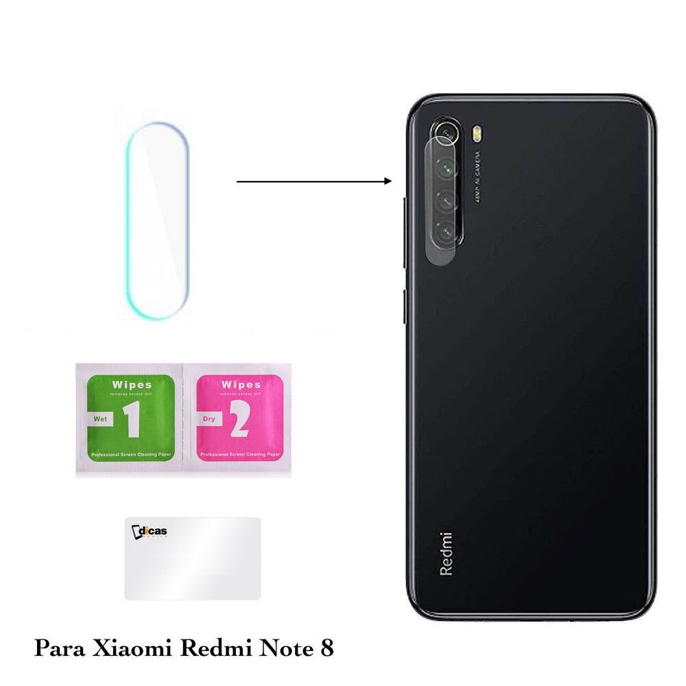Protecteur verre trempé pour Xiaomi Redmi Note 8 objectif d'caméra arrière