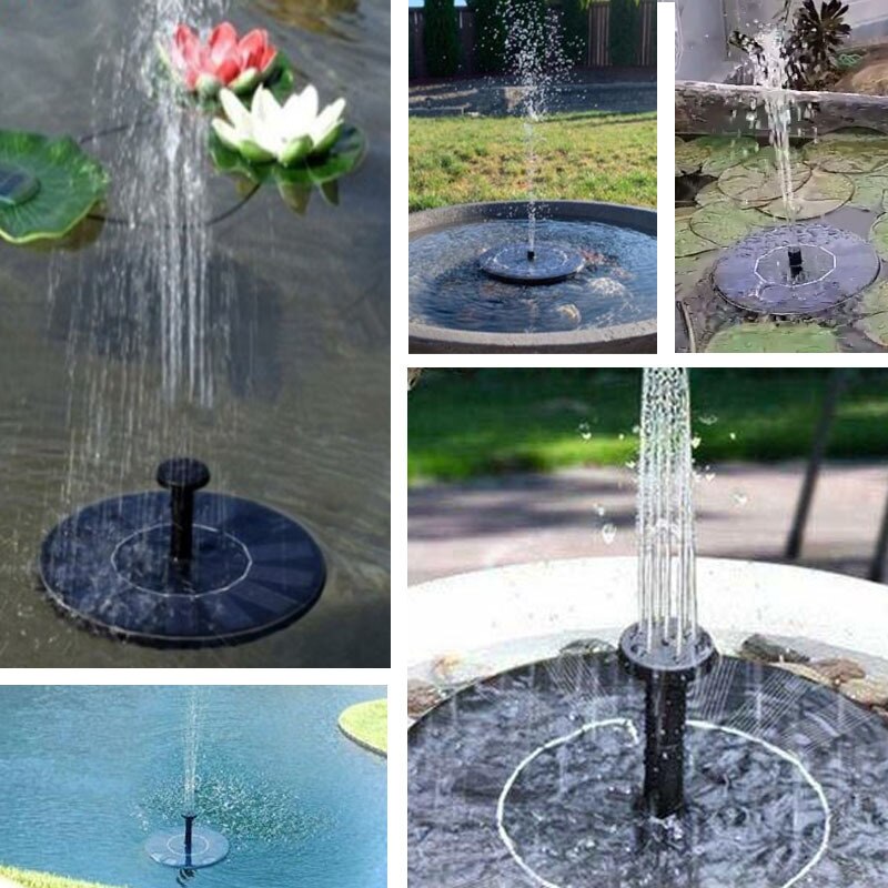 Home Solar Power Water Fountain Pump Solar Fountain Water Floating Fountain Pond Garden Lawn Decoration Courtyard Decor