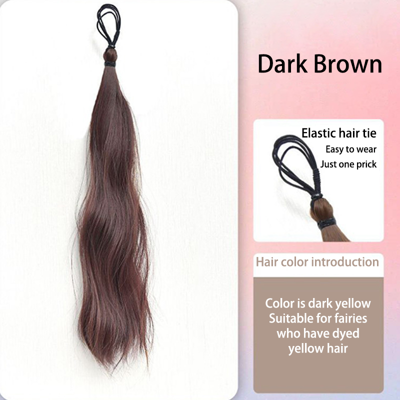 Peluca de cola de caballo a la , estilo de diadema, simulación trenzada, Peluca de cola de caballo alta femenina, cabeza de albóndiga, accesorios para el cabello, herramientas de peinado