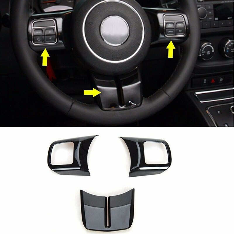 Car Black Steering Wheel Trim Cover Fit for Jeep W... – Grandado