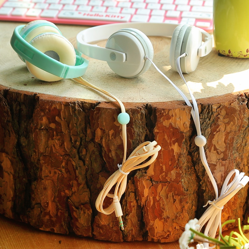 Urodziny prezenty śliczne słuchawki z mikrofonem cukierki kolor składany dla dzieci zestaw słuchawkowy słuchawki do smartfonów dziewczyna dzieci Xiaomi PC Laptop
