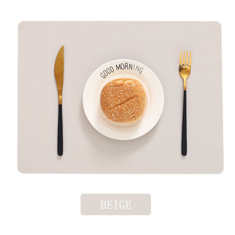 Waterproof Pad Extra Large Silicone Mat Heat Resistant Sheet Kitchen Counter Protector Vinyl Craft Mats Non Slip Table Placemat: A / 2PCS-40x30CM