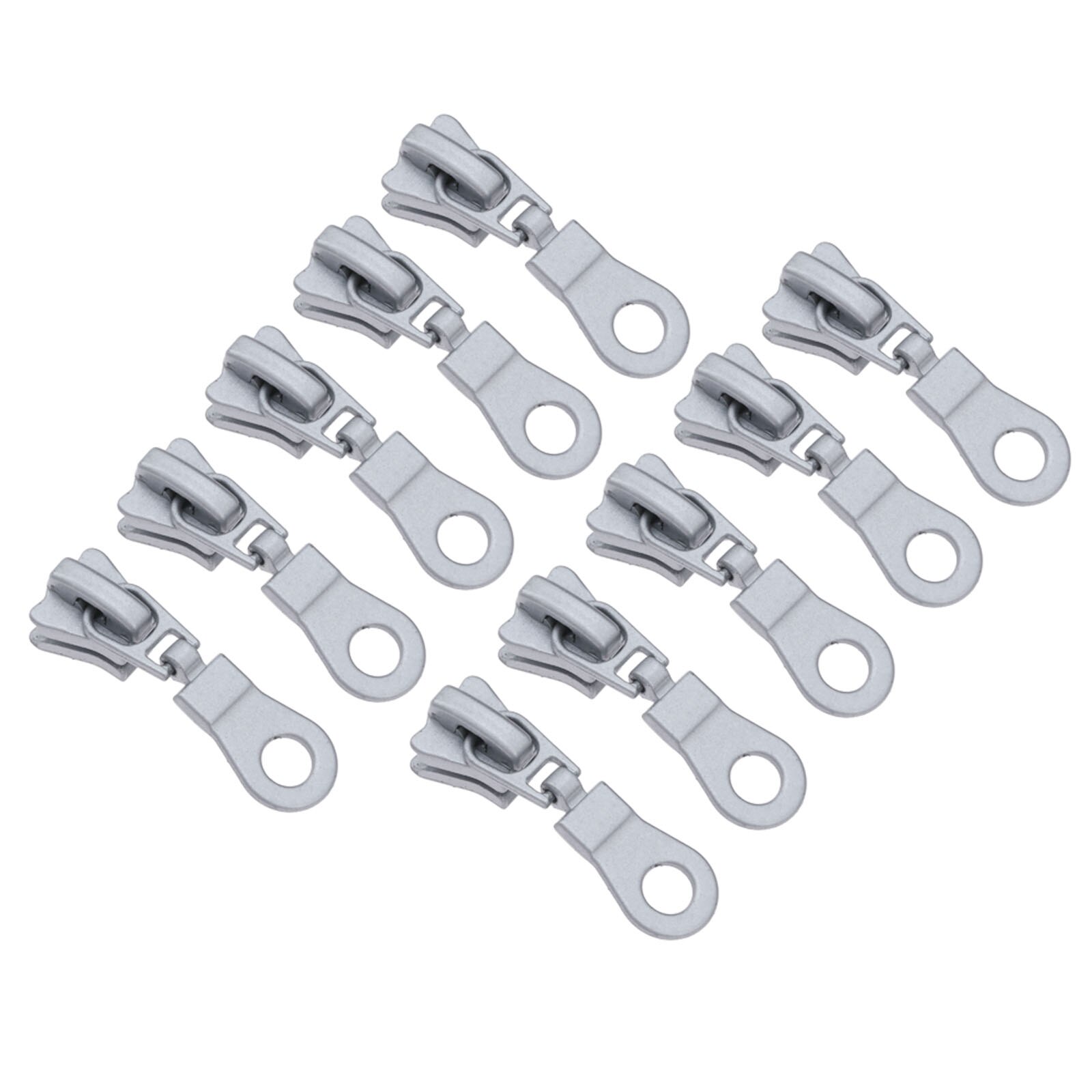 10/11Stck 40*12mm Zink-legierung Reißverschluss Schieberegler Metall Reißverschluss Schieberegler Reißverschlüsse Kopf DIY Koffer Kleidung tasche Reparatur NäHenne Zubehör: Silber- 10Stck