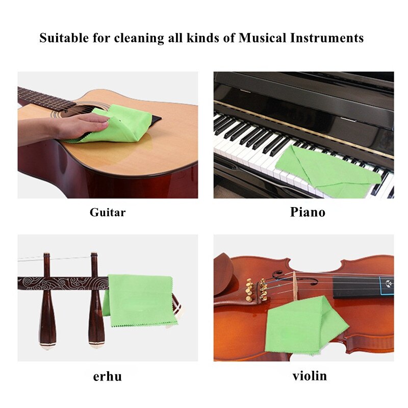 Paño de limpieza para instrumentos musicales, toalla de limpieza para guitarra, bajo y Piano, paño de algodón suave para el cuidado de los instrumentos musicales