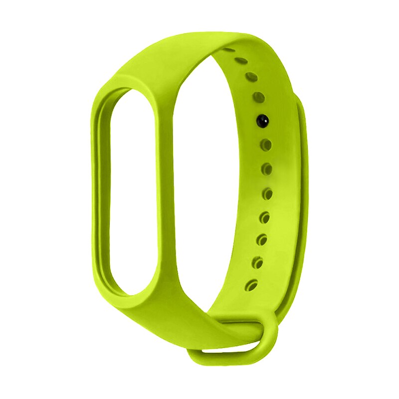 Bracelet For Xiaomi Mi Band 4 3 Strap Silicone Black Wrist Strap For Xiaomi MiBand 3 4 Wriststrap Bracelets Miband M3 M4: Lime