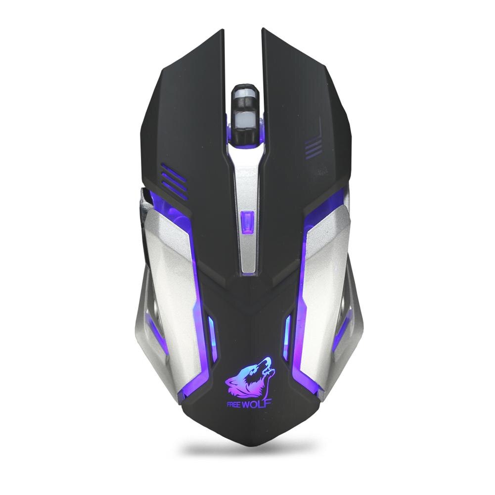 Wireless Mouse X7 7 Colors Light Silent 6 Buttons Maus Rechargeable Wireless Optical Gaming Mouse