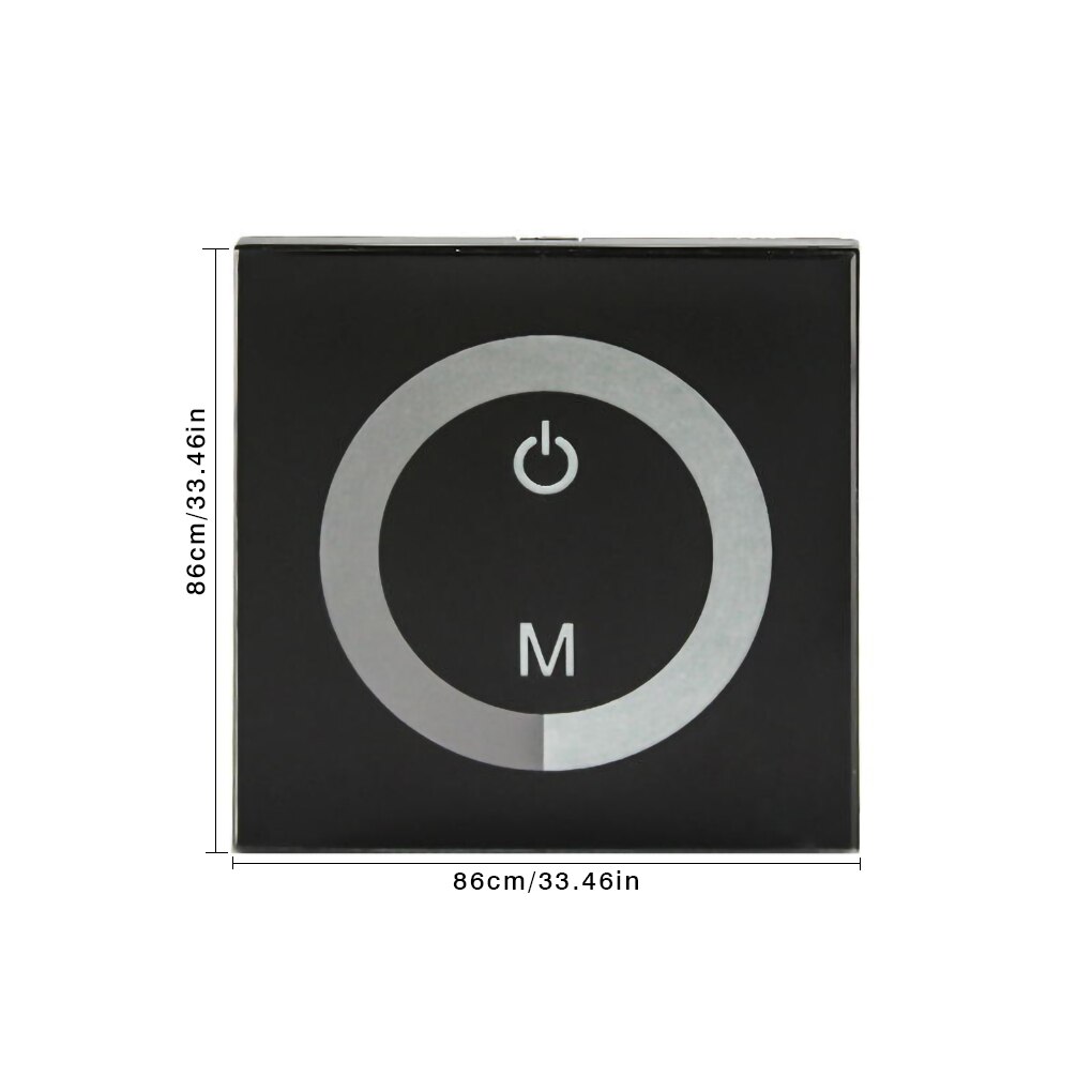 12-24V 1 Gang Wall Panel Touch Switch Light Control Dimmer Panel Wall-mounted Brightness Adjustable LED Light Strip Dimmer