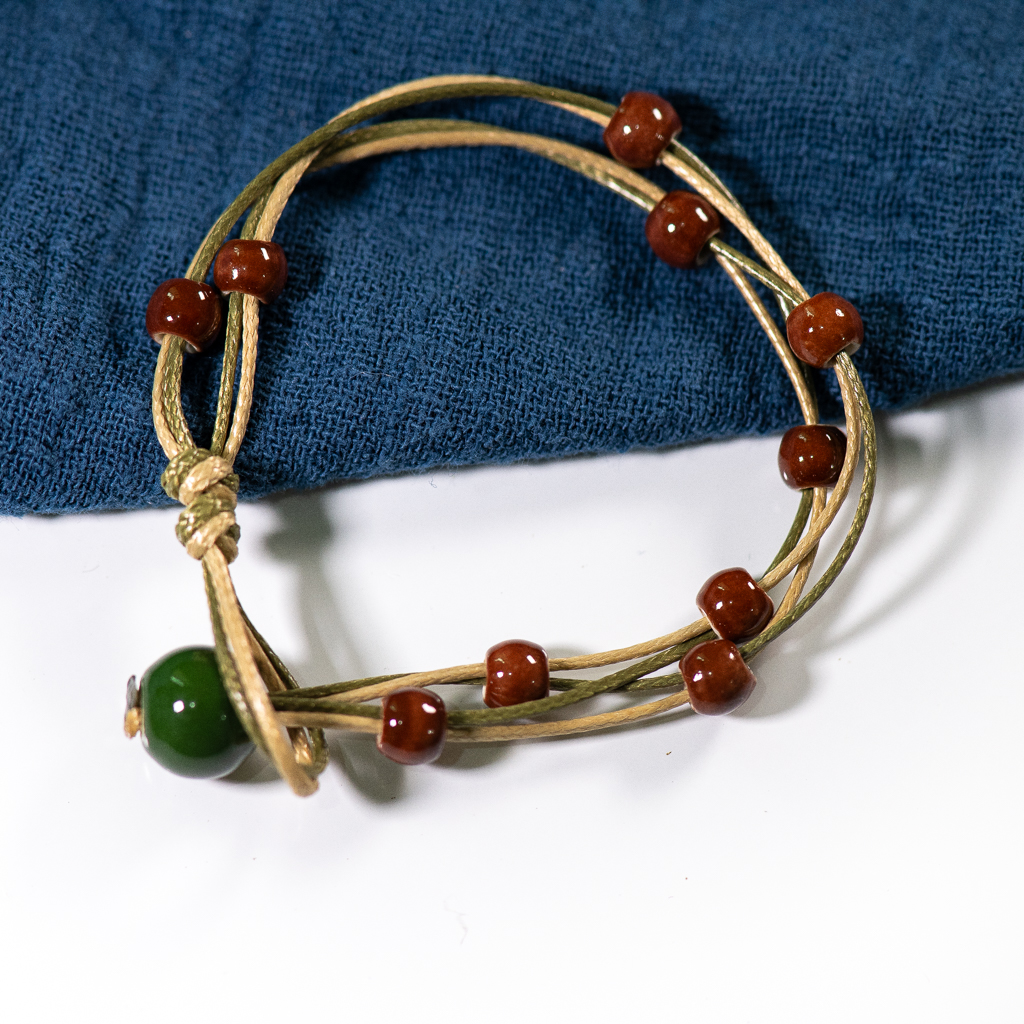 Love stone women's ceramic bracelet Female hand-woven couple small jewelry #5347