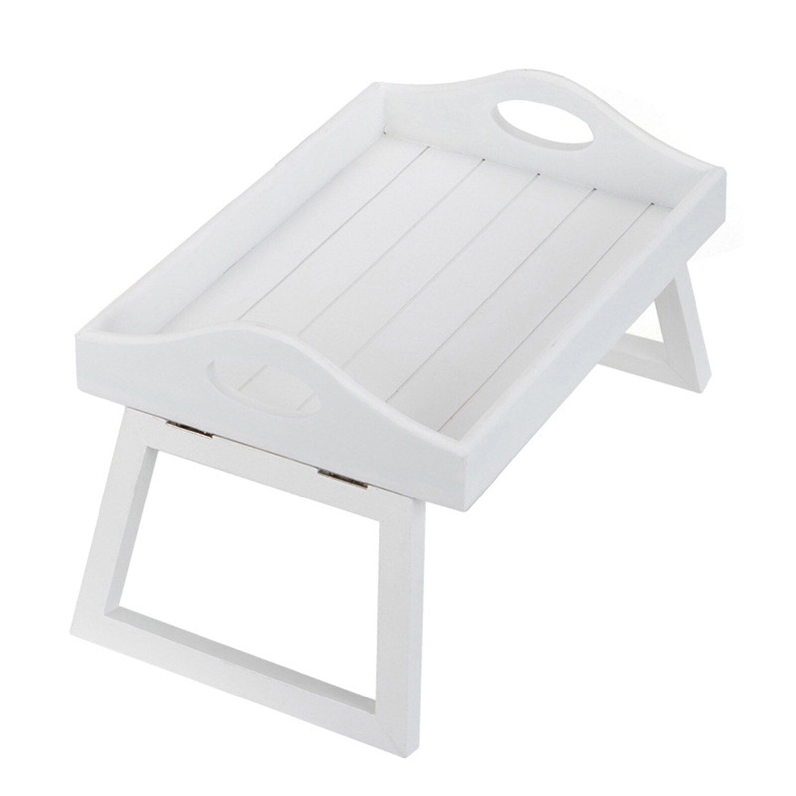 Tray Table with Foldable Legs Multi-purpose Breakfast Serving Tray Bed Table Snack Laptop Desk