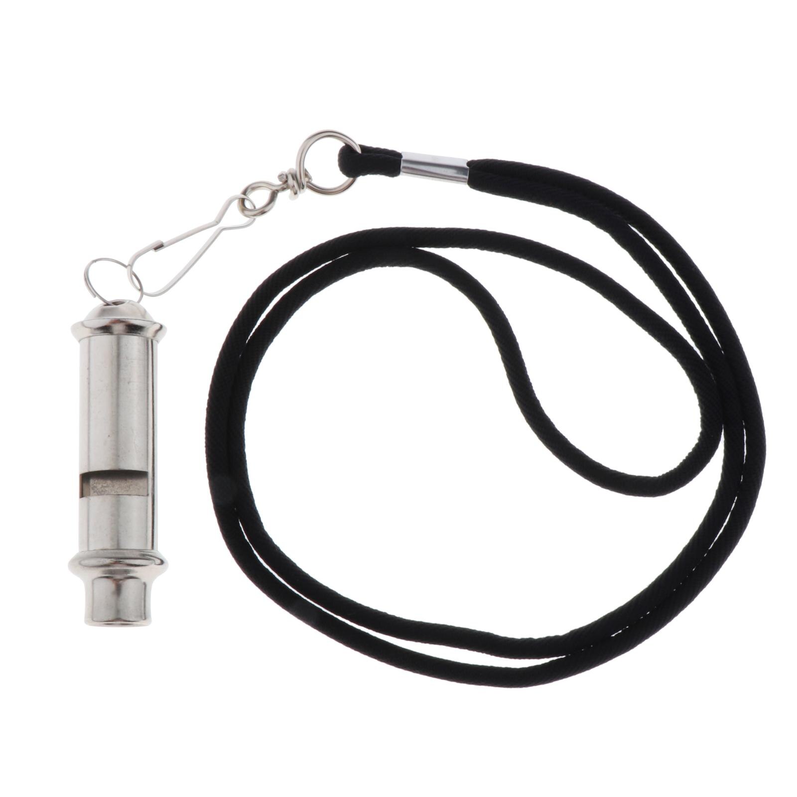 Stainless Steel Sports Whistles with Lanyard, Loud Crisp Whistles Keychain for Coaches, Referees, Officials Hiking Camping