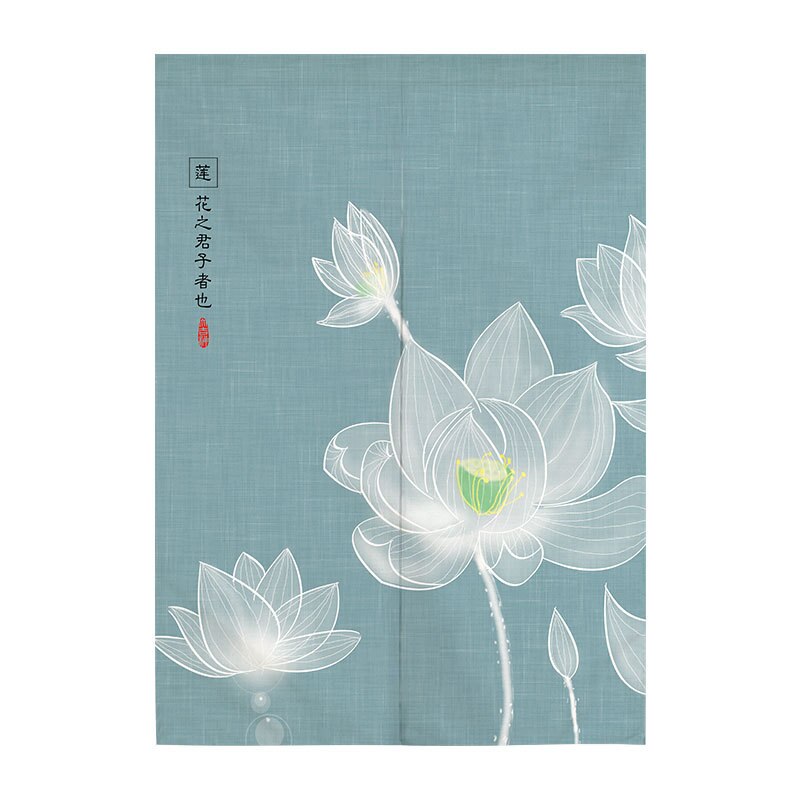 Chinese Lotus Deur Gordijn Woonkamer Slaapkamer Keuken Hlaf Gordijn Japanse Gordijn Noren Feng Shui Gordijn: 05 / 85x120cm