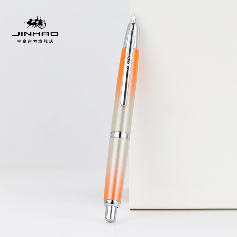JINHAO 10 métal perle bleu presse stylo plume motif EF F plume écriture stylos à encre fournitures de bureau scolaire stylos: plum / OBB