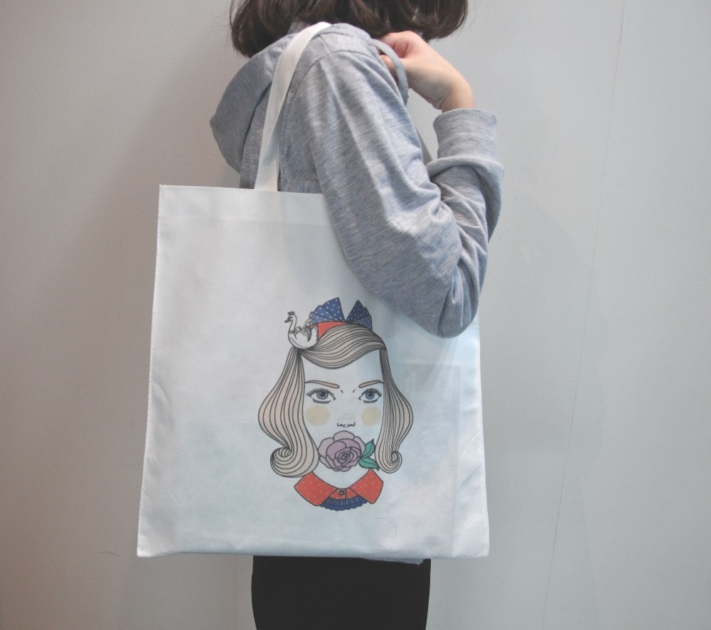 10pcs/lot Sublimation diy bag Print Bag Eco Friendly Shopping Bag Grocery Tote Shoulder Handbag