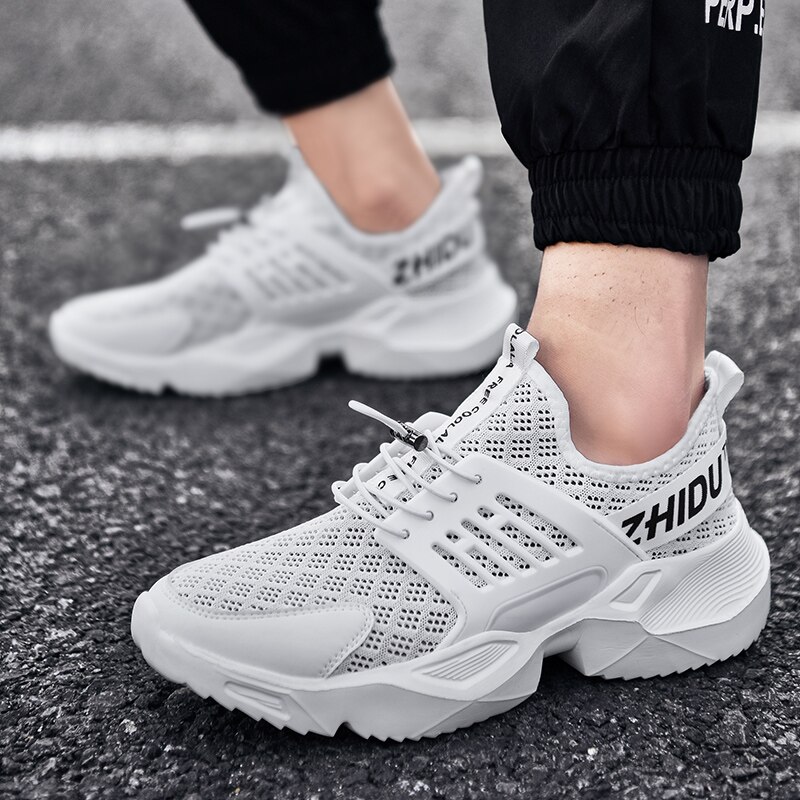 Mænds sneakers fritidssko lac-up herresko letvægts udendørs joggingsko letvægts zapatillas de hombre herresko