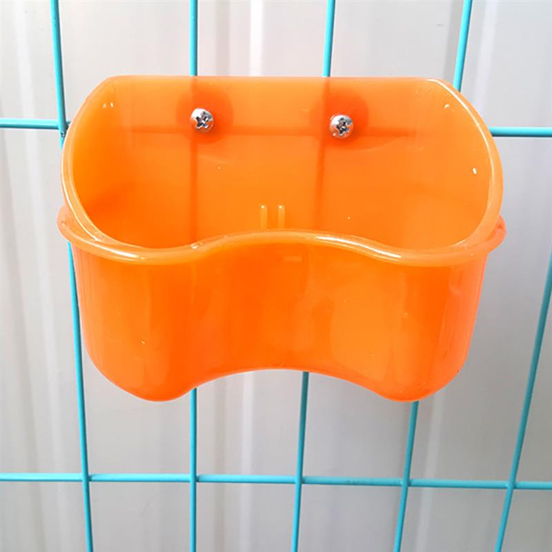 Papegaaienvoerbak, plastic vogelkooikom, platte bodem, voerbak, hangende drinkbak, gereedschap, papegaaienvoerbak met schroef