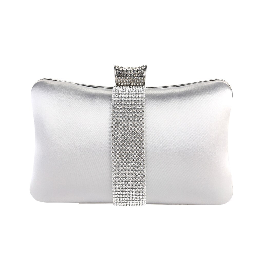 Frauen Abend Tasche Handtasche Diamant Geformt Clutchbag Schulter Kreuz Tasche Hochzeit Umschlag Handtasche Bolso Mujer: Silber