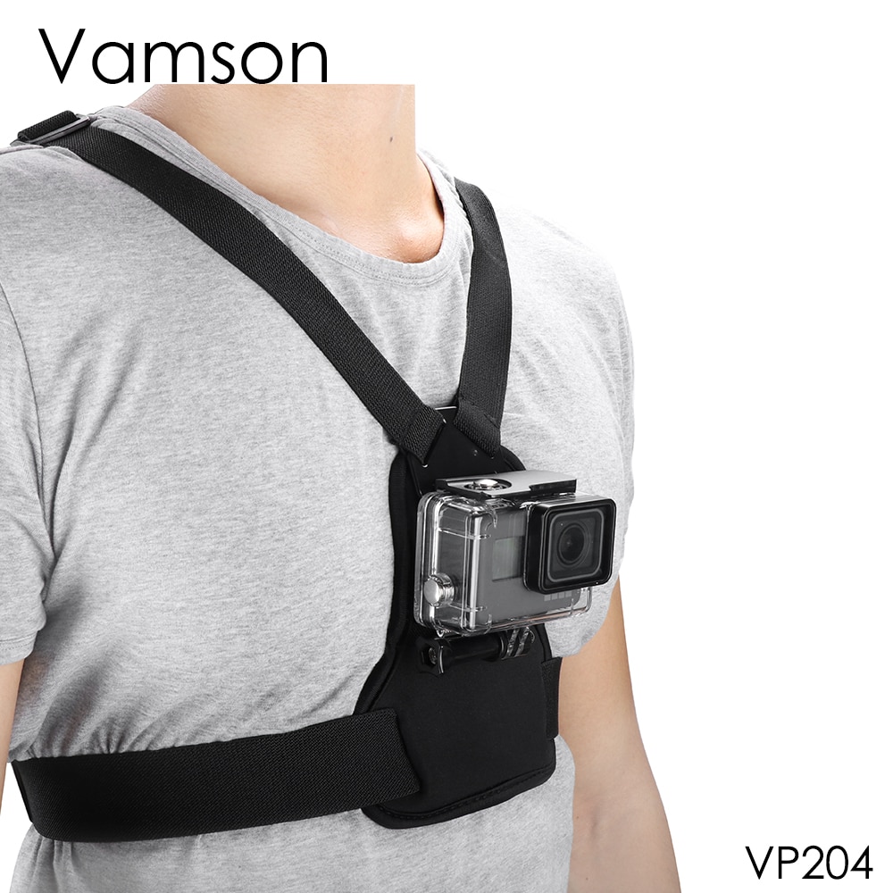 Vamson voor Gopro 7 6 5 4 Accessoires Elastische Body Harness Strap Borstband Mount voor DJI OSMO Actie voor xiaomi Yi Camera VP204