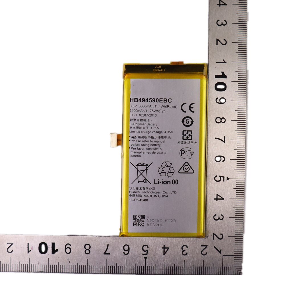 3000mAh HB494590EBC Replacement Battery For Huawei Honor 7 Glory PLK-L01 / UL00 / AL10 / TL01H ATH-AL00 Battery