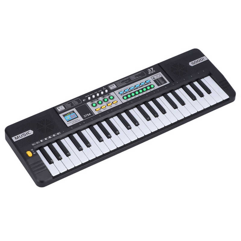 Kids Electronic Piano 37 Key Mini Portable Keyboard Recording Playback Volume Animal Sound Effects for Beginner Instrument Learn