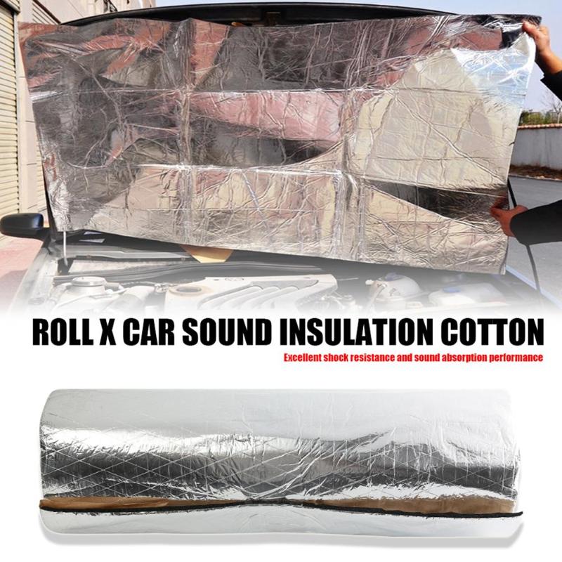 Lámina de espuma antiruido de 200x50cm para aislamiento acústico de coche, accesorios para automóvil de algodón