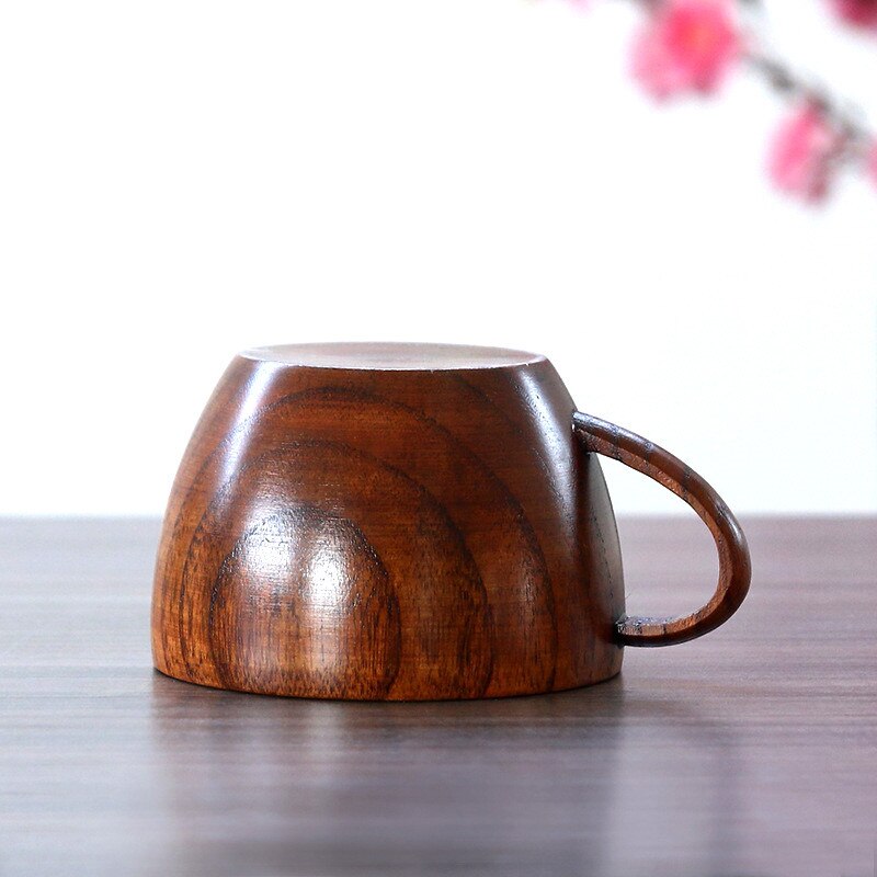 Miljøvennlig tre tekopp kaffe øl krus med håndtak restaurant servise enkel kontor tekopp bar drinkware