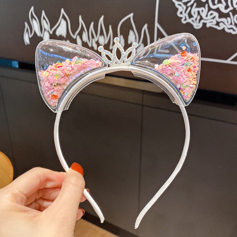 1Pcs Leuke Kat Oren Hoofdband Baby Meisjes Haarband Koreaanse Kinderen Prinses Kids Haarband Props Party Meisjes Haar accessoires: 6
