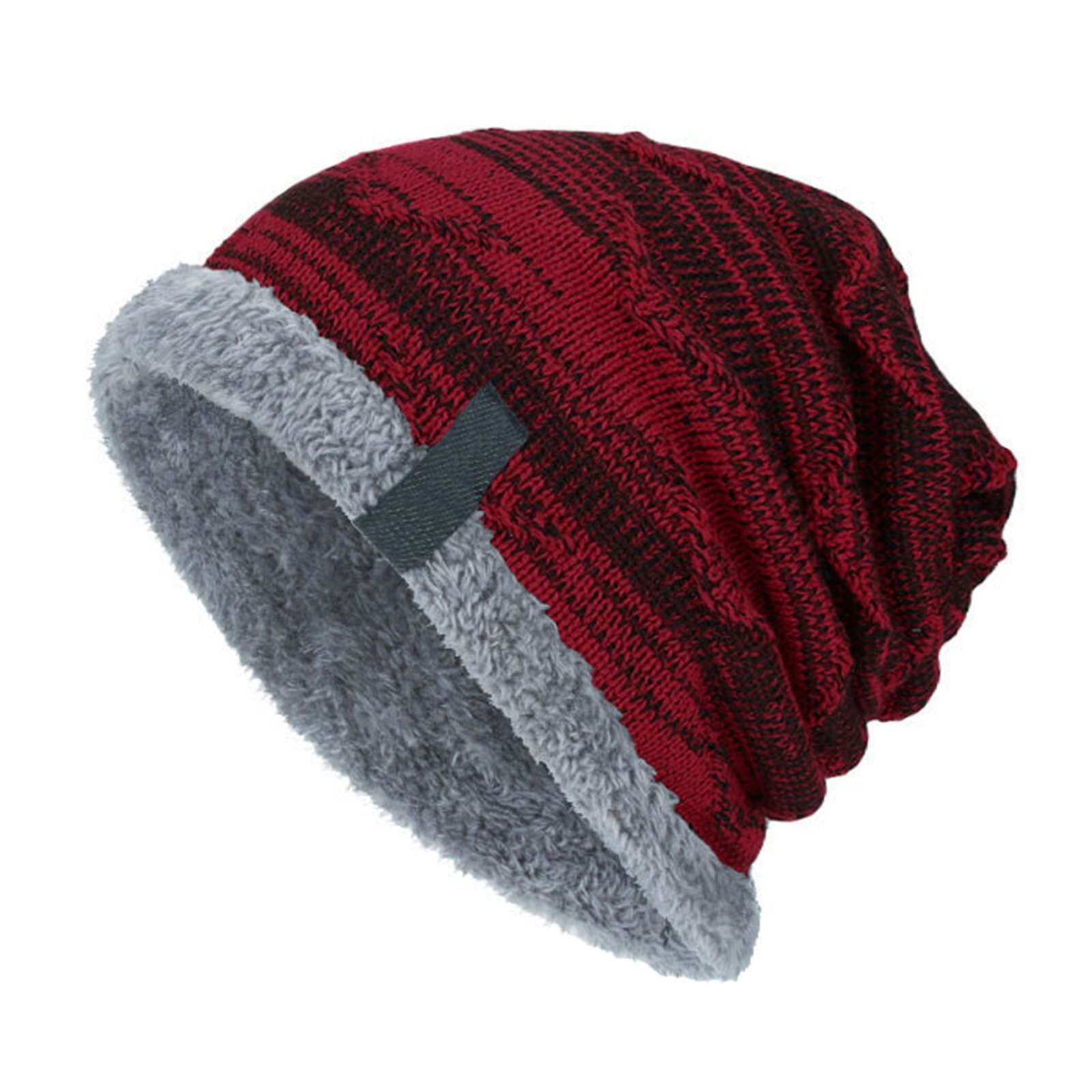 Winter Beanies Slouchy Chunkys Warm Hat for Men Women Warm Soft Knitting Hats LL@17: Wine Red