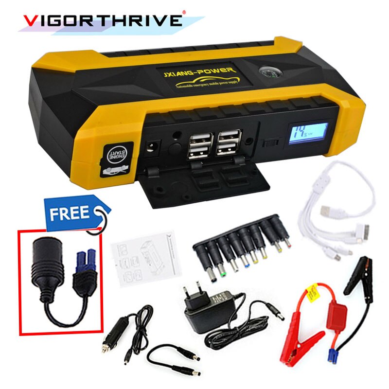 Car Jump Starter For Petrol Car Auto Starting Car Battery Booster Petrol Starting Device 12V Car Power Bank Emergency Discharge