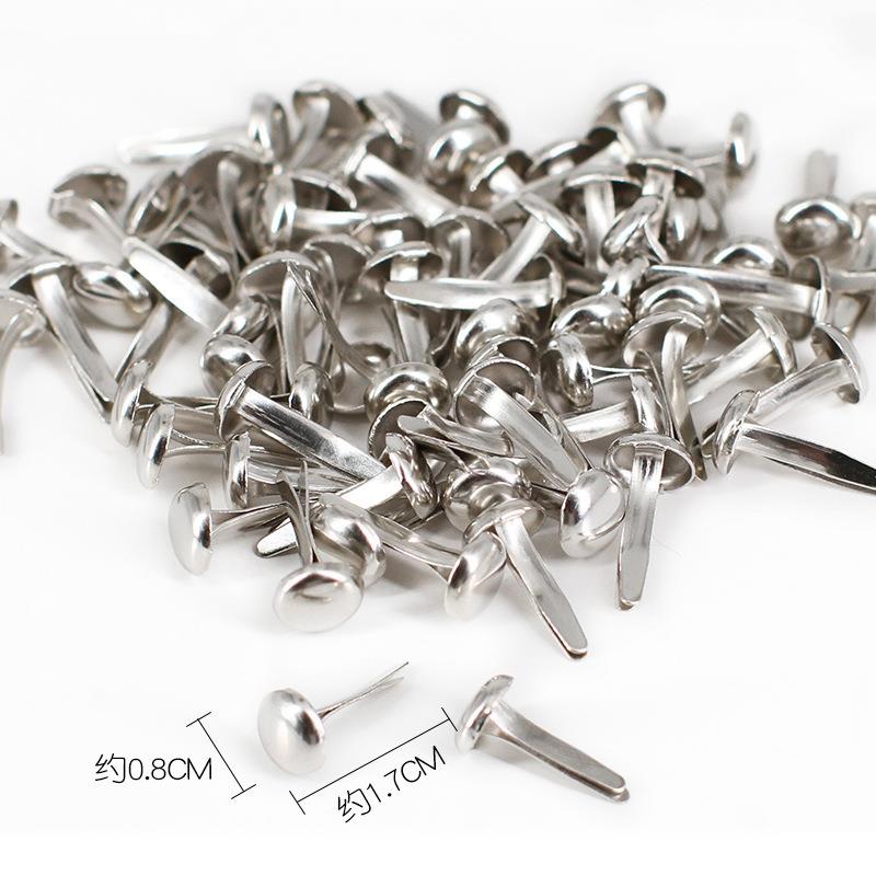 100pcs/Bag Mix Pattern Round Metal Brads DIY Scrapbooking Crafts Accessories For Home Decor Embellishment Fastener Supplies: plum