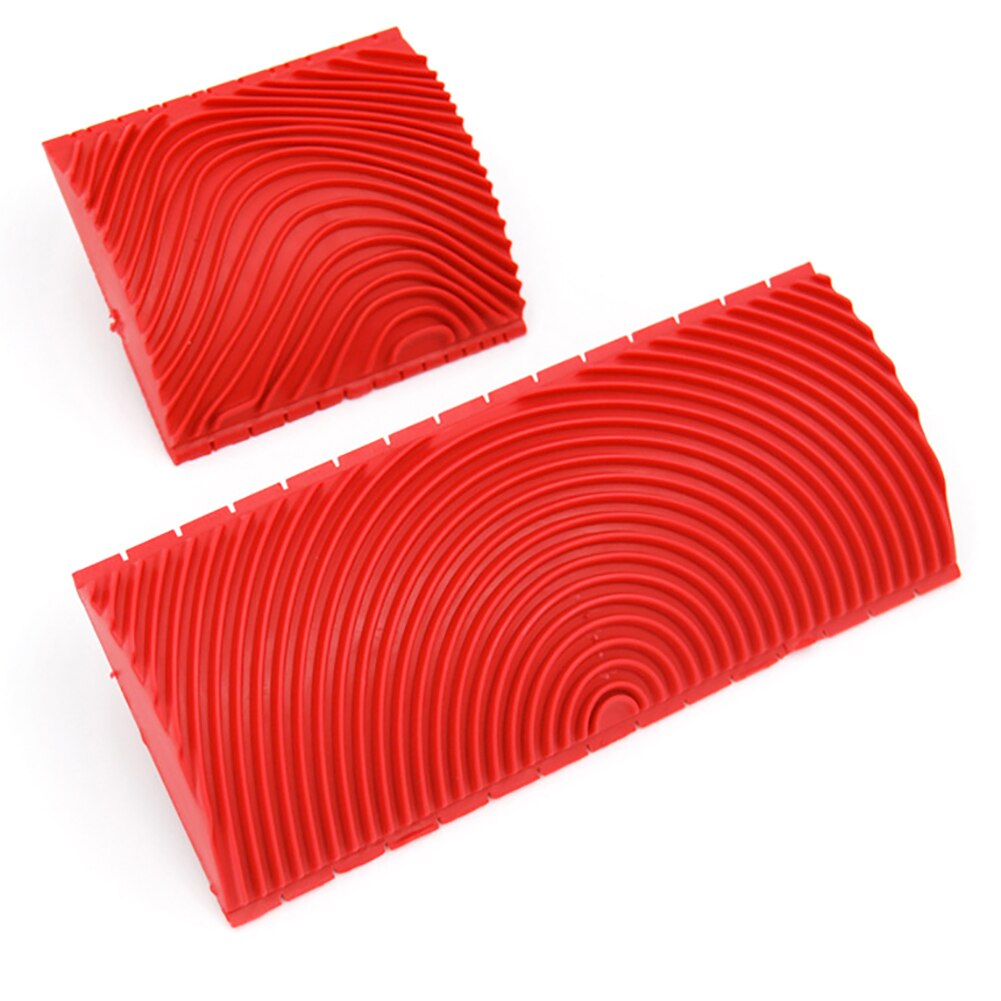 2Pcs Wood 3 Inch + 6 Inch Rubber Imitation DIY Graining Paint Roller Brush Wall Texture Brush Art Painting Tool Home Decoration: A1