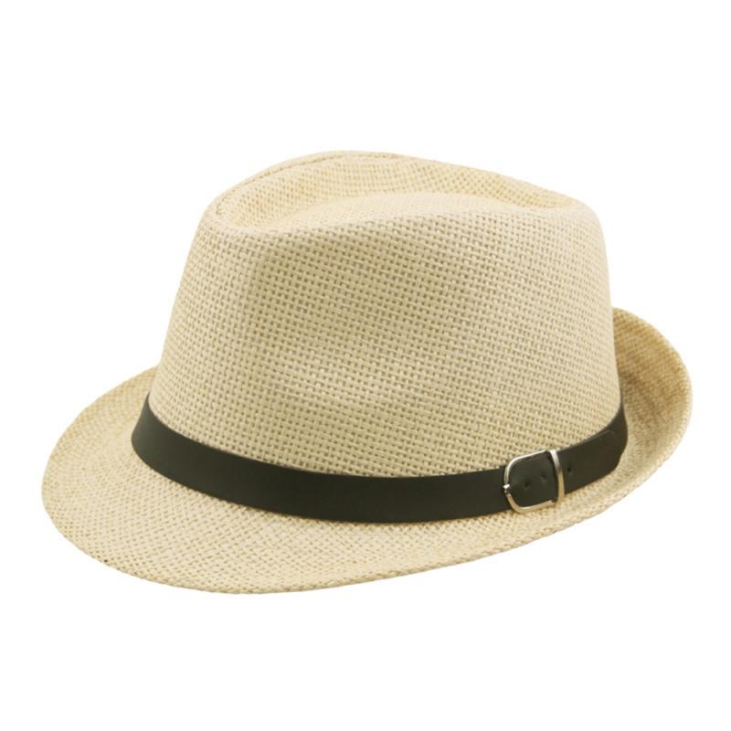 Women Men Hat Cap Summer Shade Straw Hat Top Hat Straw Beach Hat With Belt Unisex: 05