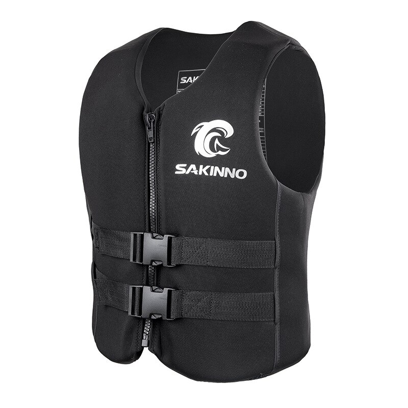 Water Sport Life Jacket Life-Saving Clothes Buoyancy Vest Motorboat Fishing Life Vest Surfing Anti-Collision Clothing Kayak Vest: Black / S