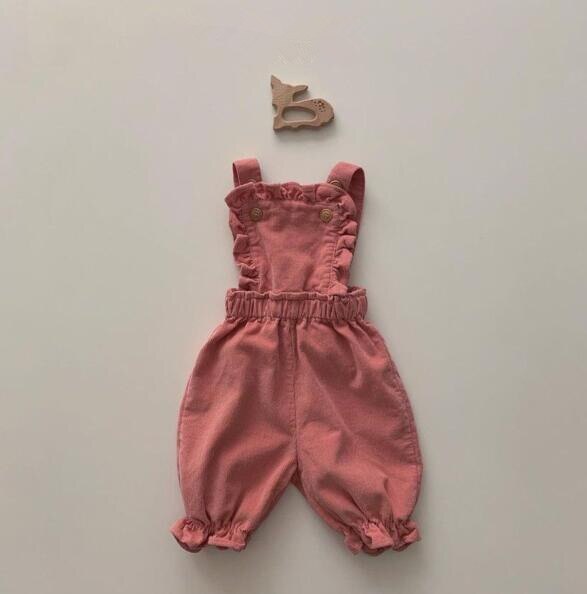 9652C Kinderen Broek Lente 2022 Japanse Baby Corduroy Verstoorde Strap Broek Casual Meisje Leuke Jarretel Broek Outfits
