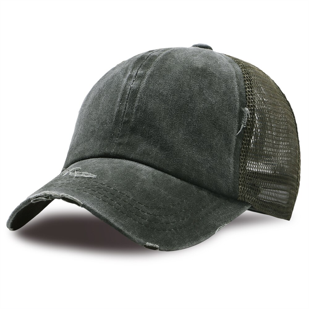 Akira synthwave japan anime baseball hat åndbar casual mesh golf kasketter sport bomuld trucker hatte unisex udendørs snapback cap: Mørkegrøn