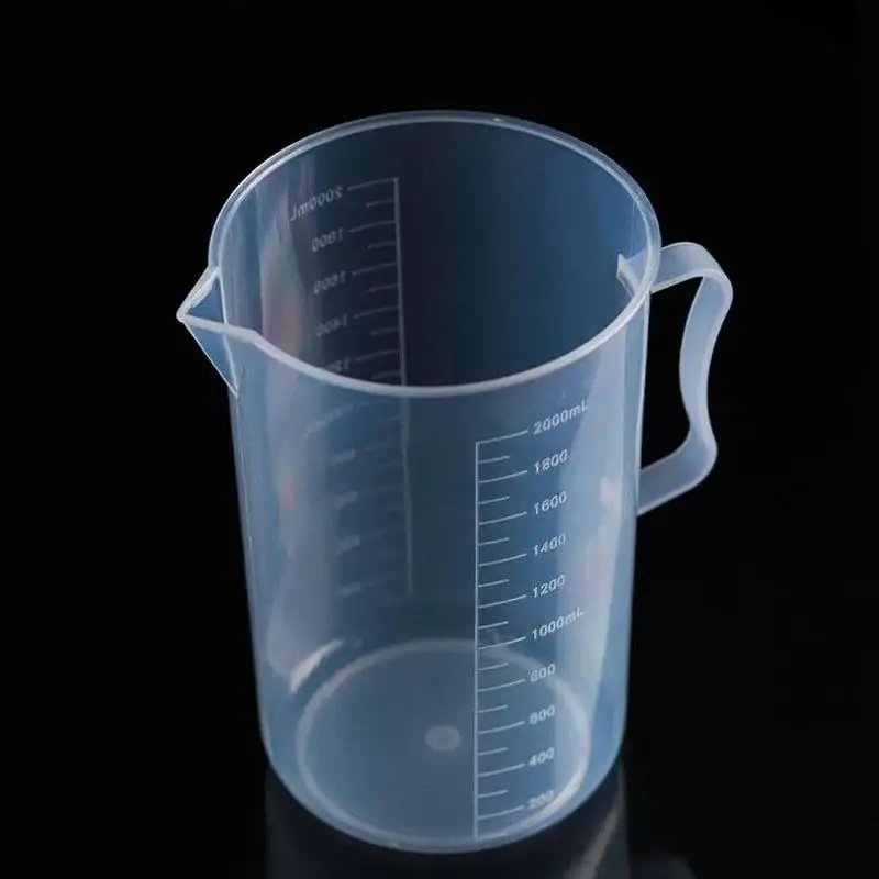 250/500/1000/2000 ml piper kökslabb med handtag mätkopp matlagningsvätska kanna kanna häll hållbar pip köksredskap: Ljusgrå