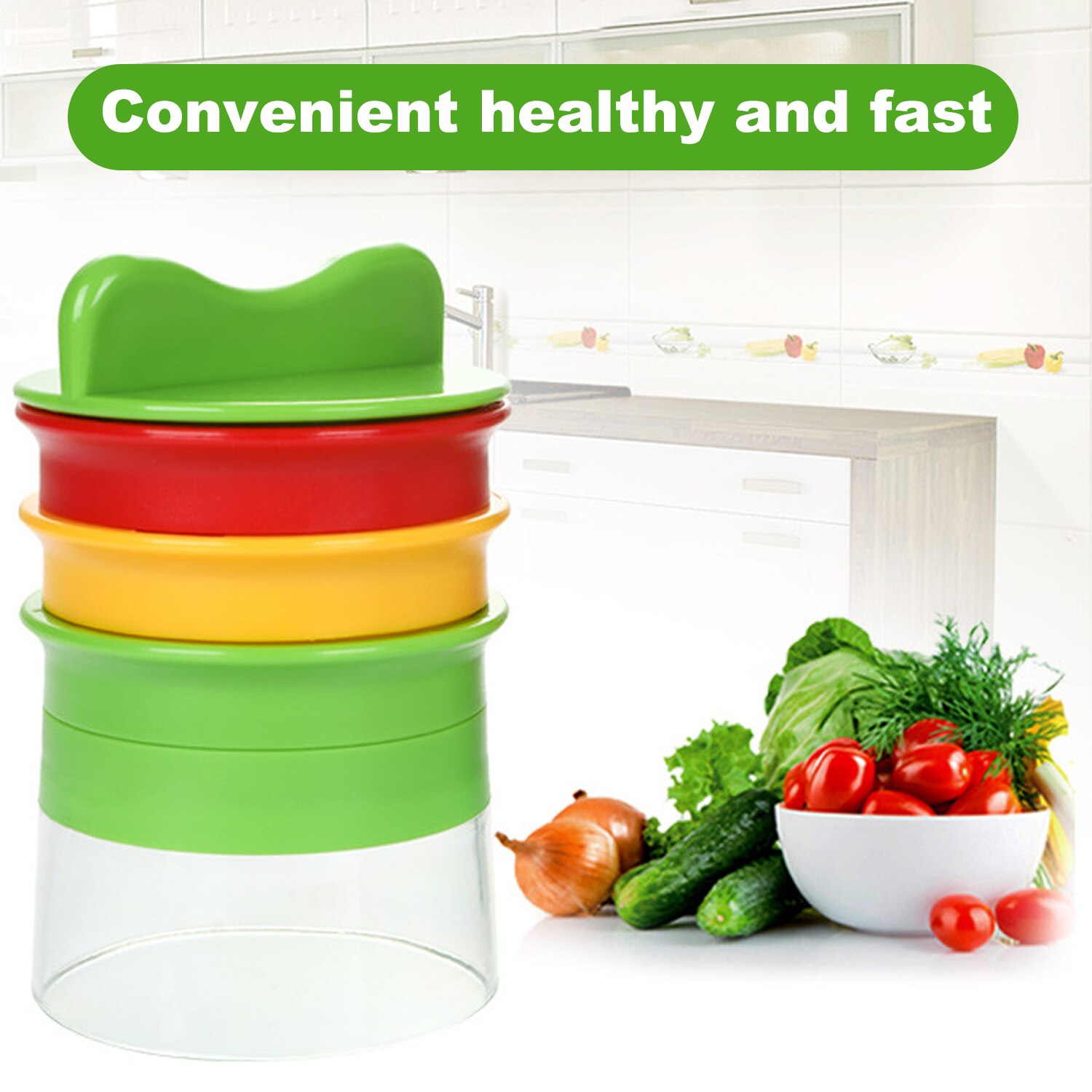 Behogar 3 in 1 Gemüse Spiralizer Slicer Handheld Veggie Spiral Cutter Zucchini Spaghetti Maker Startseite Küche Werkzeuge Liefert