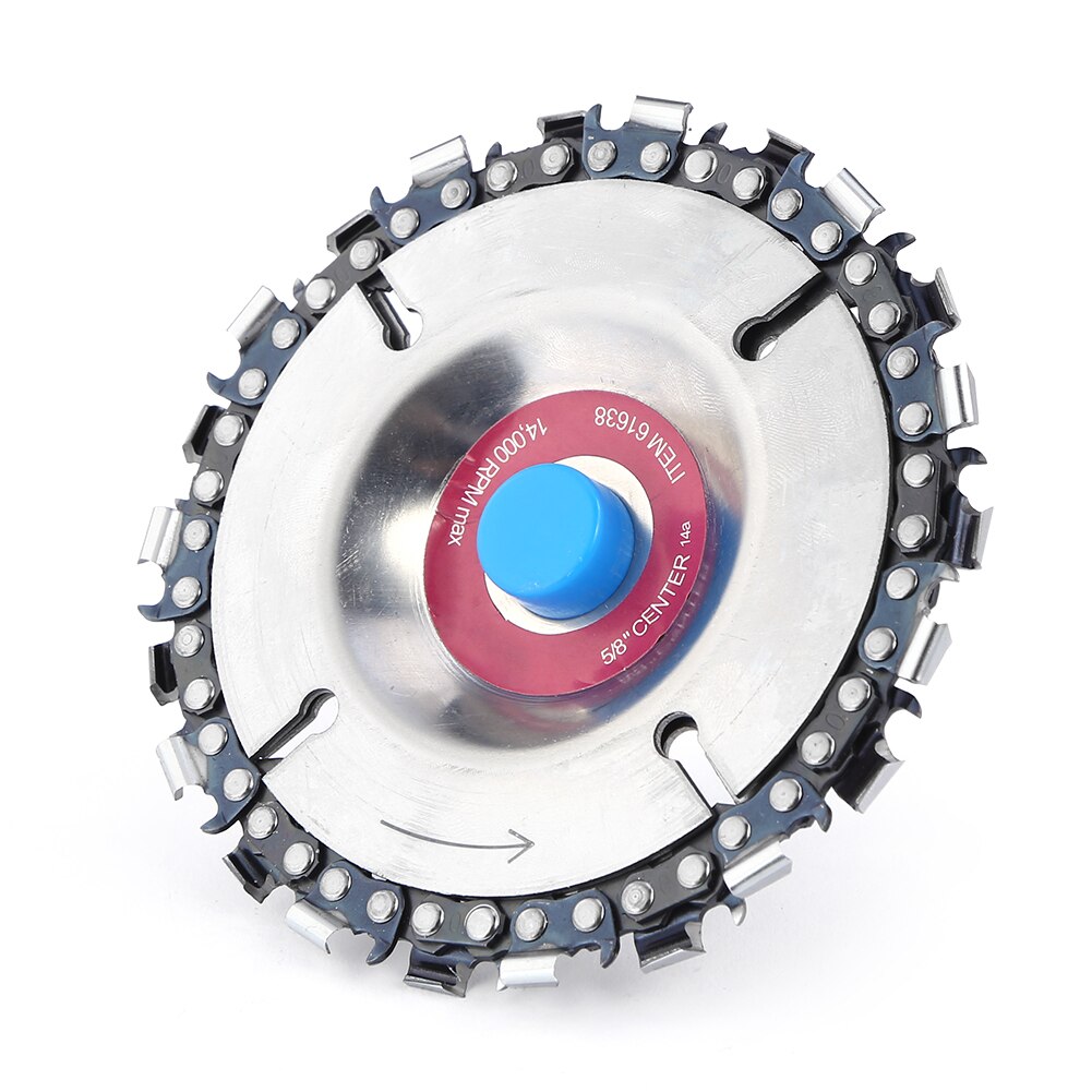 Carbide Grinder Chain Wood Carving Disc 4 inch 22 Tooth Woodworking Tools with Chain Grinder Chain Wood Carving Disc