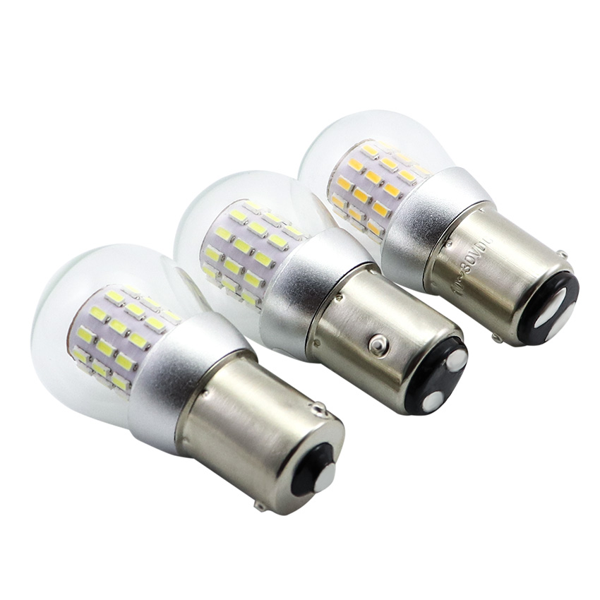 2pcs S25 P21W BA15S LED Bulbs BA15D 12-24V Strobe Light Navigation BAY15D Lamp Parking Ship Source