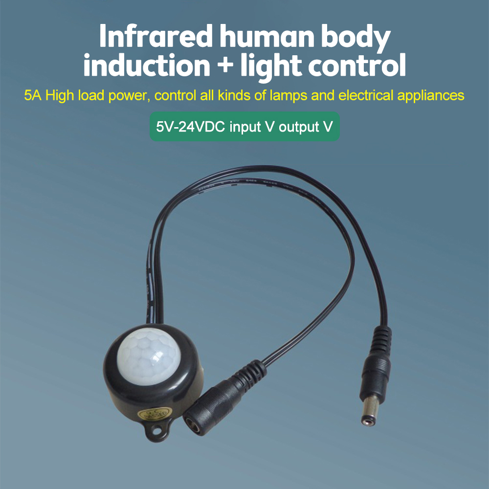 USB Body Infrared PIR Motion Sensor Switch DC5V12V24V Human Motion Sensor Detector DC Switch For LED Light