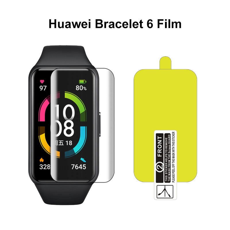 3/5 stück schutzglas für armband 3d 6 displayschutzfolien für huawei/glory-armband , 6 explosionsgeschützte tpu-schutzfolien für armband 6