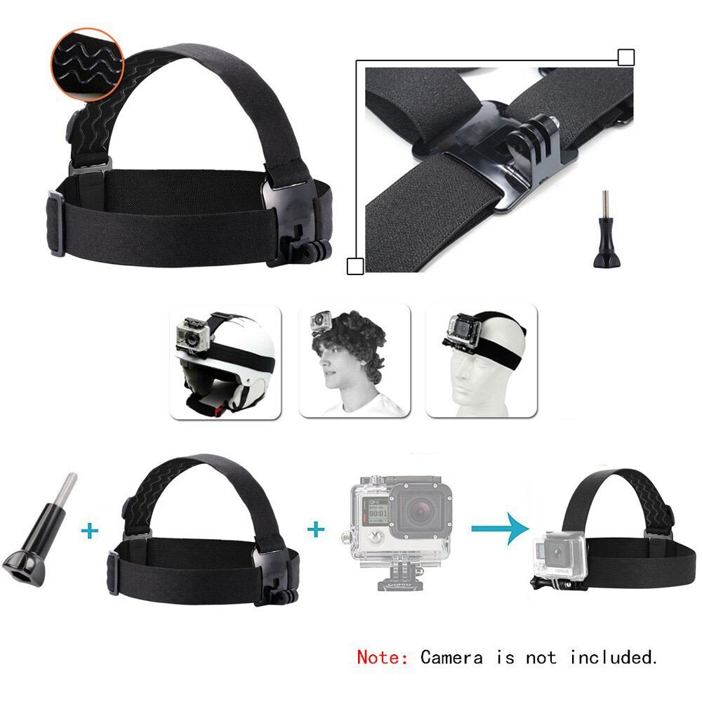 QQT-Kit de accesorios para Gopro 7 6 5, conjunto de accesorios para GoPro Hero 4 3 + 3 2 SJCAM Xiaomi