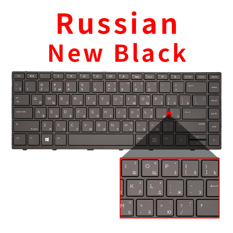 Märkesoriginal för hp probook 430 g5 440 g5 445 g5 640 g4 640 g5 engelskt laptoptangentbord amerikanskt  l01071-001 l00735-001: Guld-