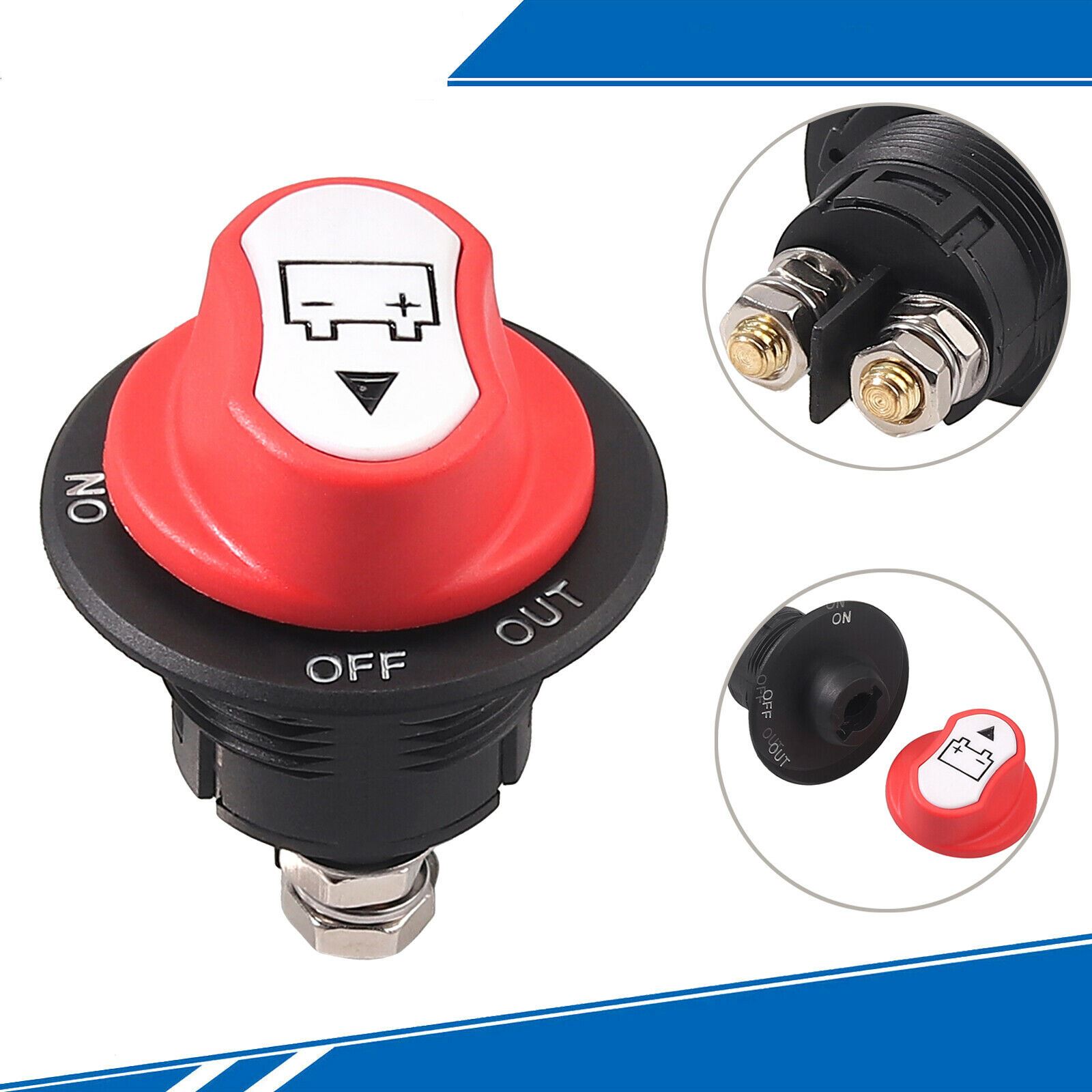 Interruptor de desconexión de batería de 100A/12-32V, aislador de energía cortado para Auto SUV RV, coche, barco, yates, camión, caravana, Camper, VanBoat marino