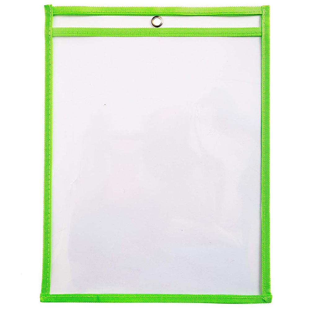 -10 Dry Erase Pockets, Oversize 9 x 12 Inch Pockets Perfect Classroom Organization, Reusable Dry Erase Pockets, Teaching tool