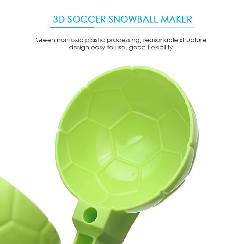 Snowball clip 3d fodbold snowball maker skimmel kid vinter udendørs sne sand gør skimmel legetøj udendørs sport barn legetøj tilfældig farve
