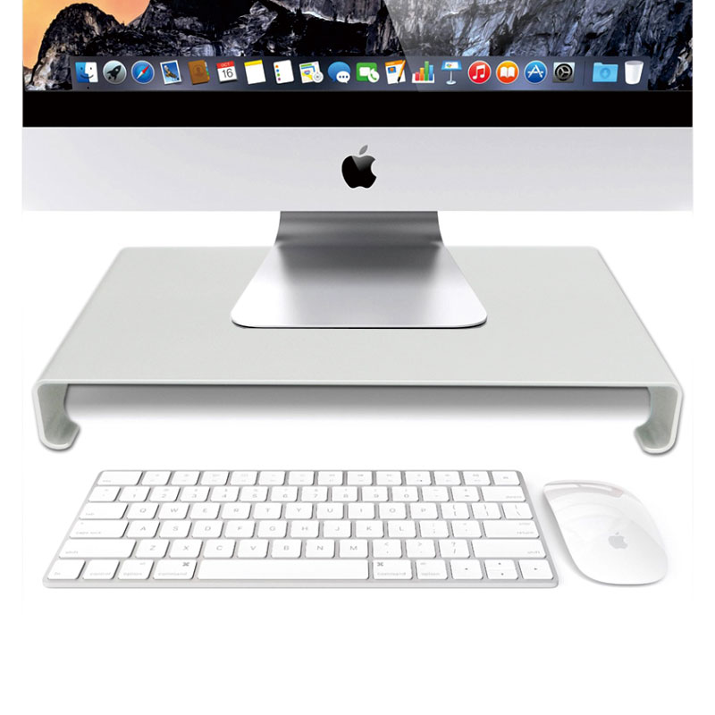Aluminium laptopstandaard bureau dock houder beugel voor apple imac/tablet/macbook pro/pc/notebook basis draagbare computerstandaard