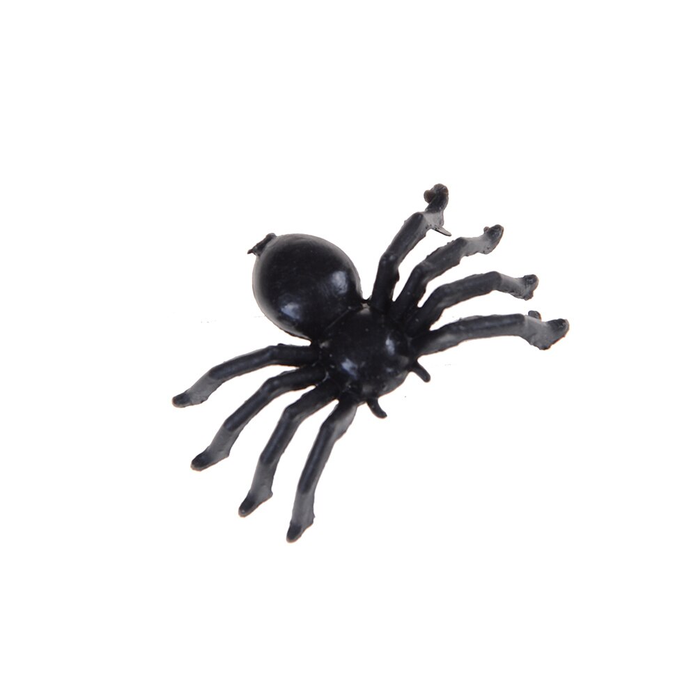 50 Stuks Halloween Decoratieve Spiders 2Cm Kleine Zwarte Plastic Nep Spider Speelgoed Grappige Grap Prank Realistische Props