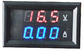 1 stk  dc 0-100v 10a voltmeter amperemeter rød + blå / rød + rød led forstærker dobbelt digital volt meter gauge led display: Rødblå