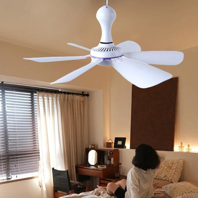 A3PD Quiet USB Hanging Fan DC5V 17.7in for Weather Relief in Bedrooms Camping Fan