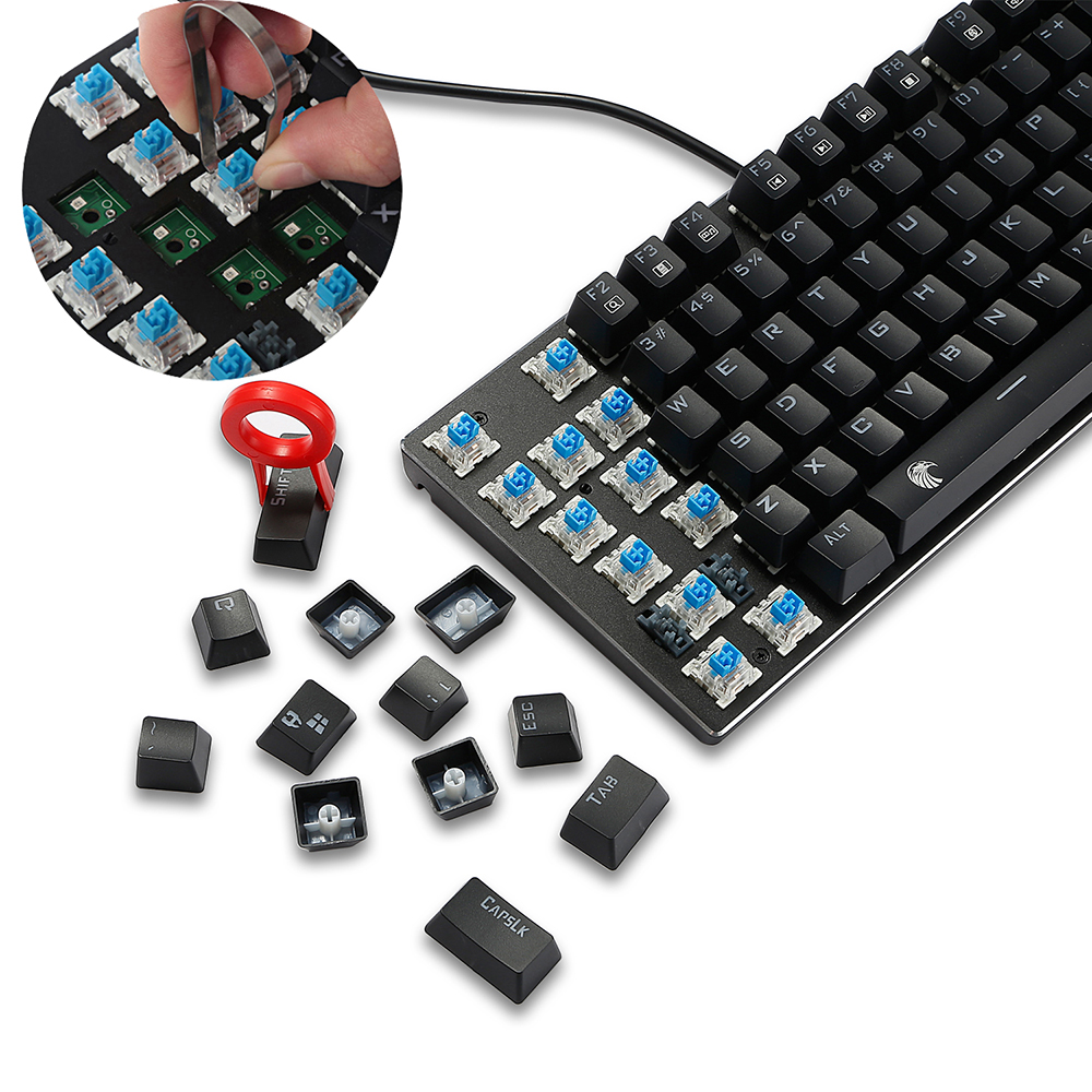 Mechanical Keyboard Wired Gaming Keyboard Rainbow Mix Backlit 81 keys Anti-ghosting Blue Red Brown Switch For Game Laptop PC